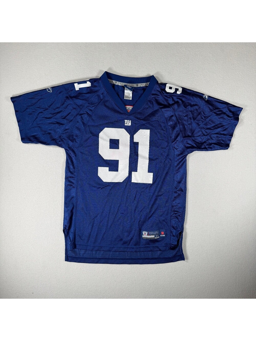 Vintage New York Giants Justin Tuck NFL Reebok Jersey YXL